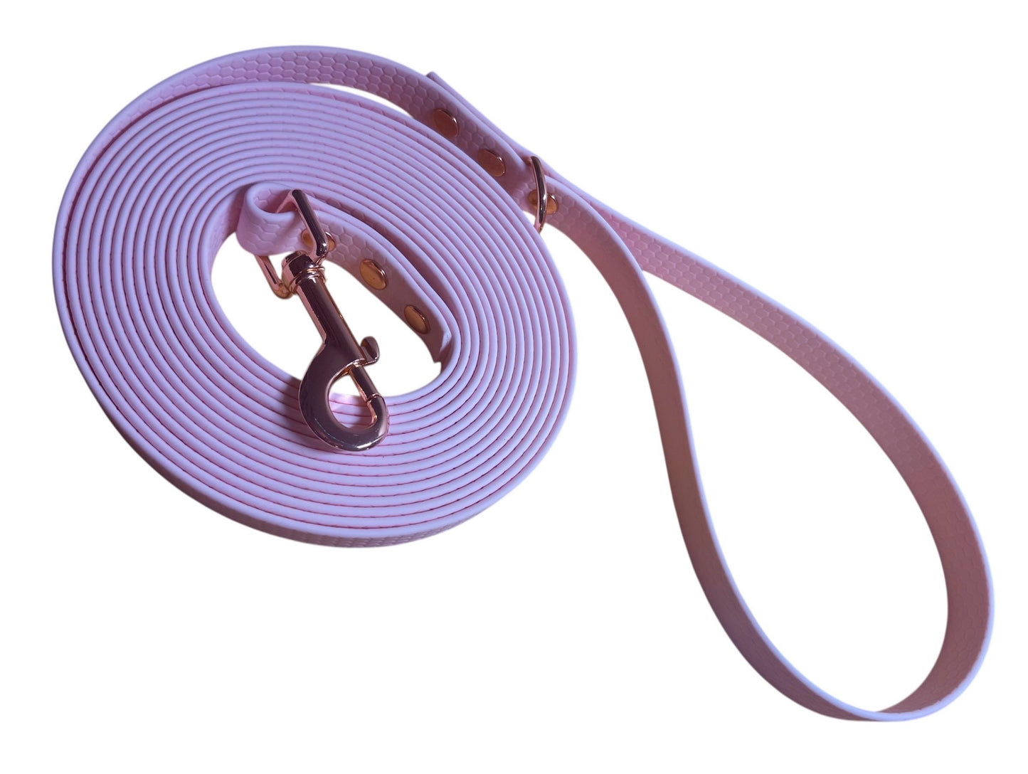 Waterproof Hexa Dog Long Line Lead: Grippy Training Leash, Choice of Color & Hardware