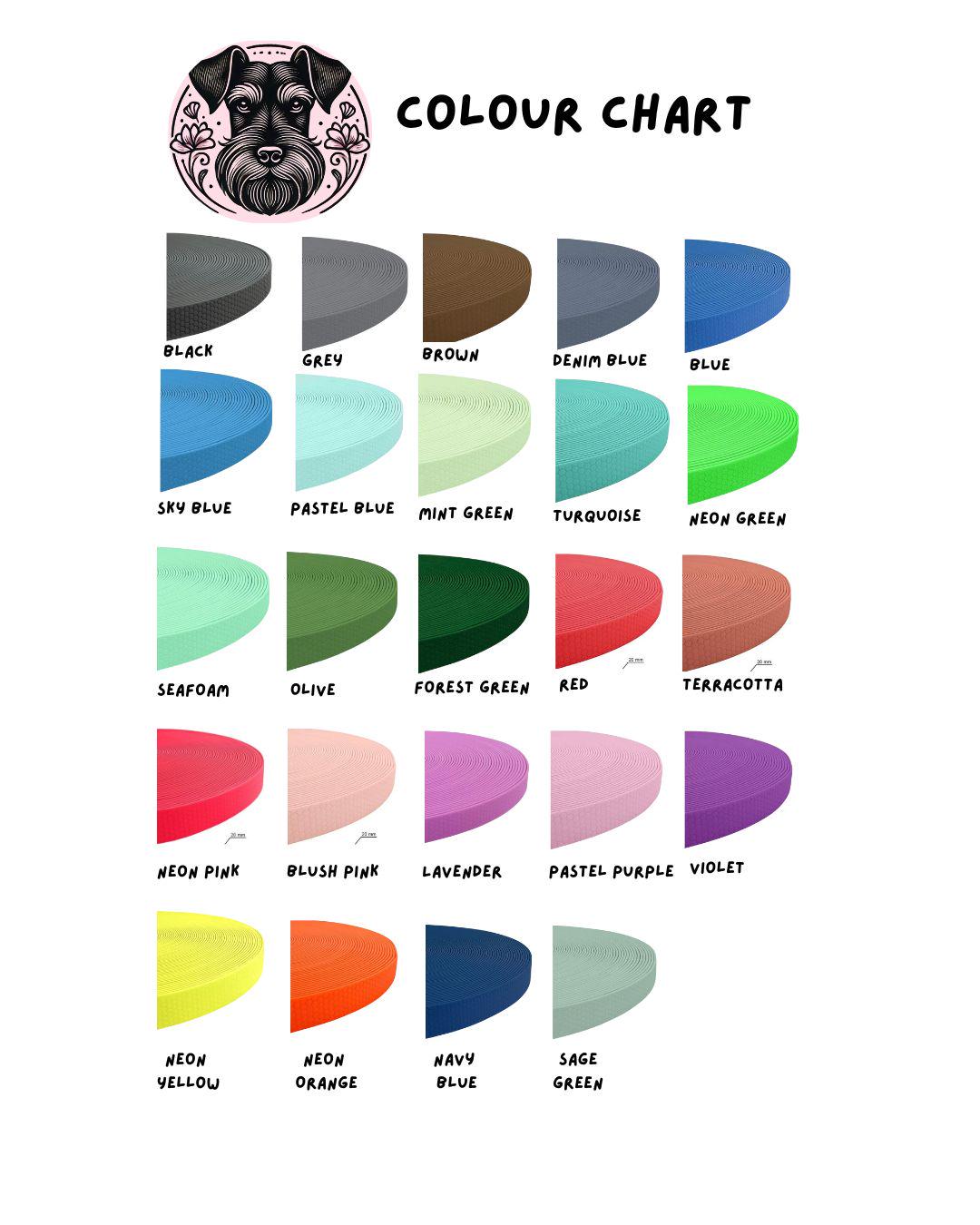 8" Dog Safety Clip: Backup for Prong Collars, Waterproof, Custom Hardware,Choice of Colour