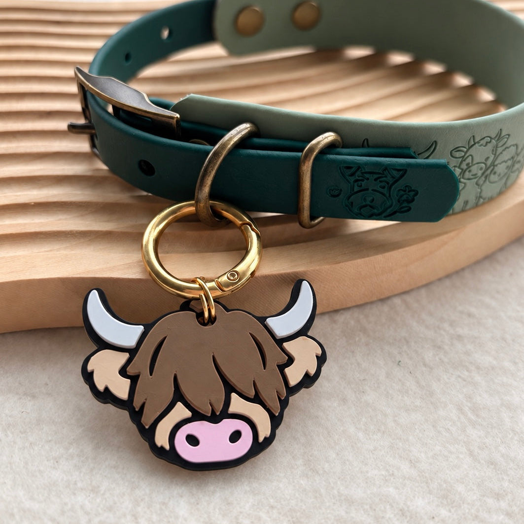 Highland Cow Tag - TagLab & Serendipity Dogwear Co. Collab