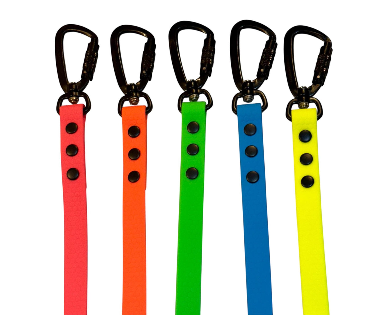 Waterproof Hexa Dog Long Line Lead: Grippy Training Leash, Choice of Color & Hardware