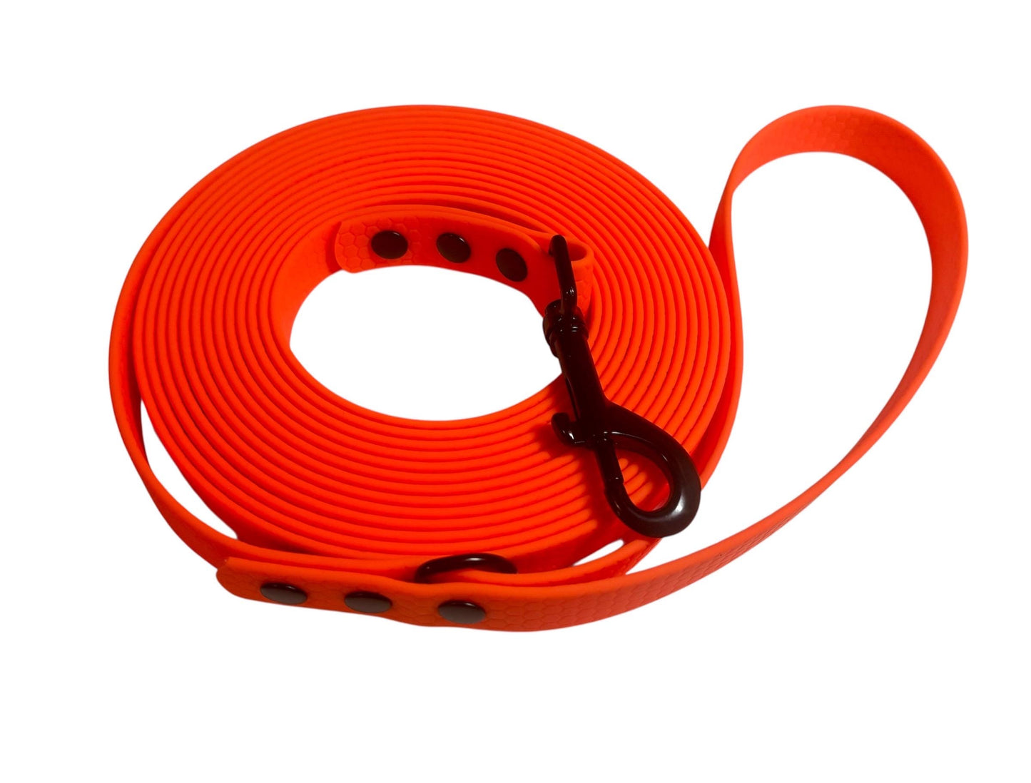 Waterproof Hexa Dog Long Line Lead: Grippy Training Leash, Choice of Color & Hardware