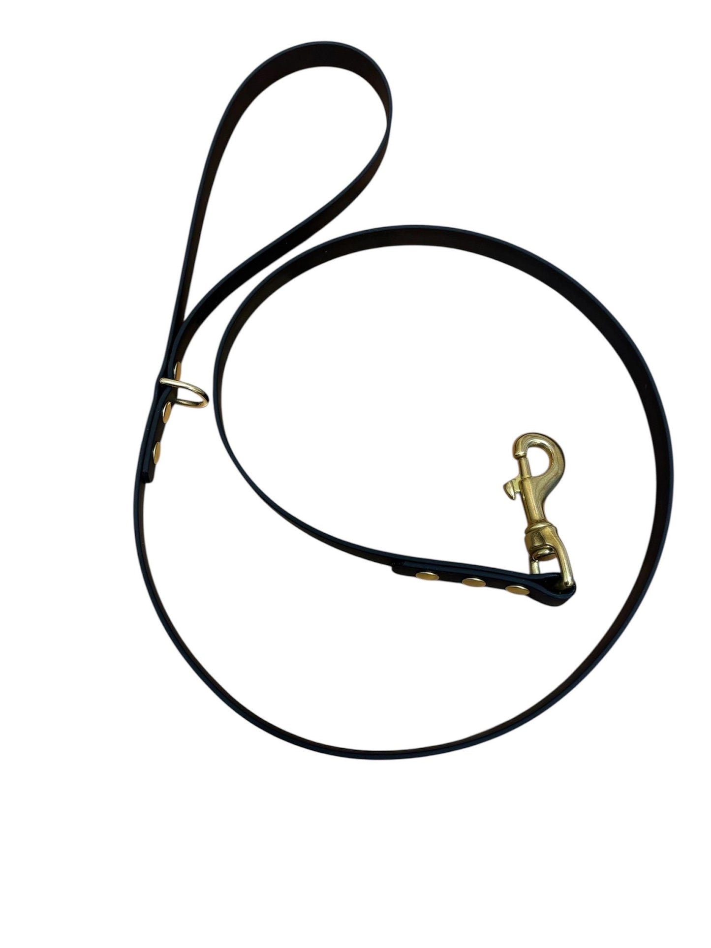 Black Biothane Dog Lead: Waterproof with Solid Brass Hardware