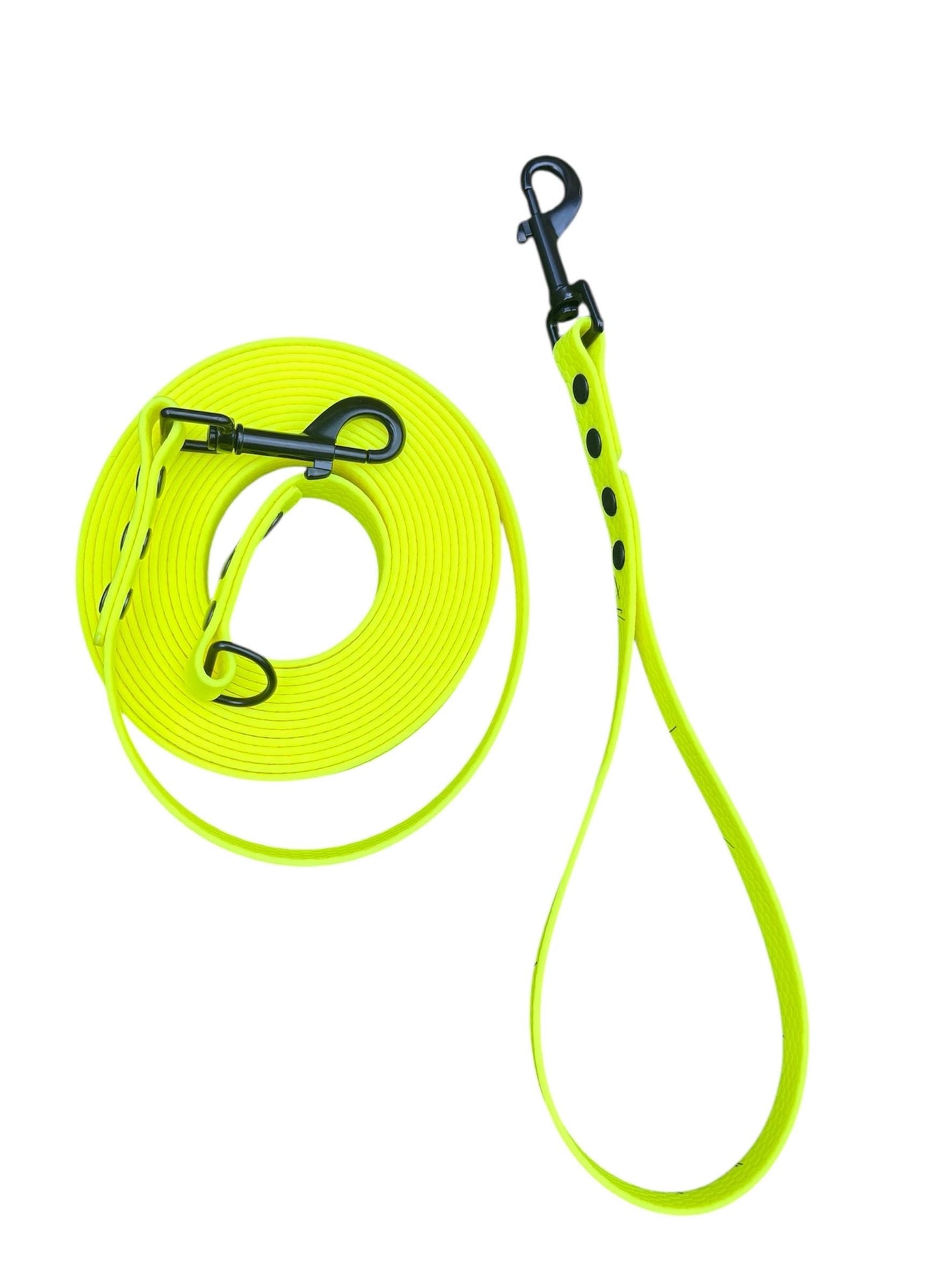 Waterproof Hexa Dog Long Line Lead: Grippy Training Leash, Choice of Color & Hardware