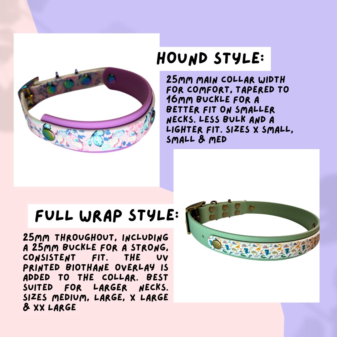Ladybird Print Biothane Dog Collar: Waterproof with Solid Brass Hardware