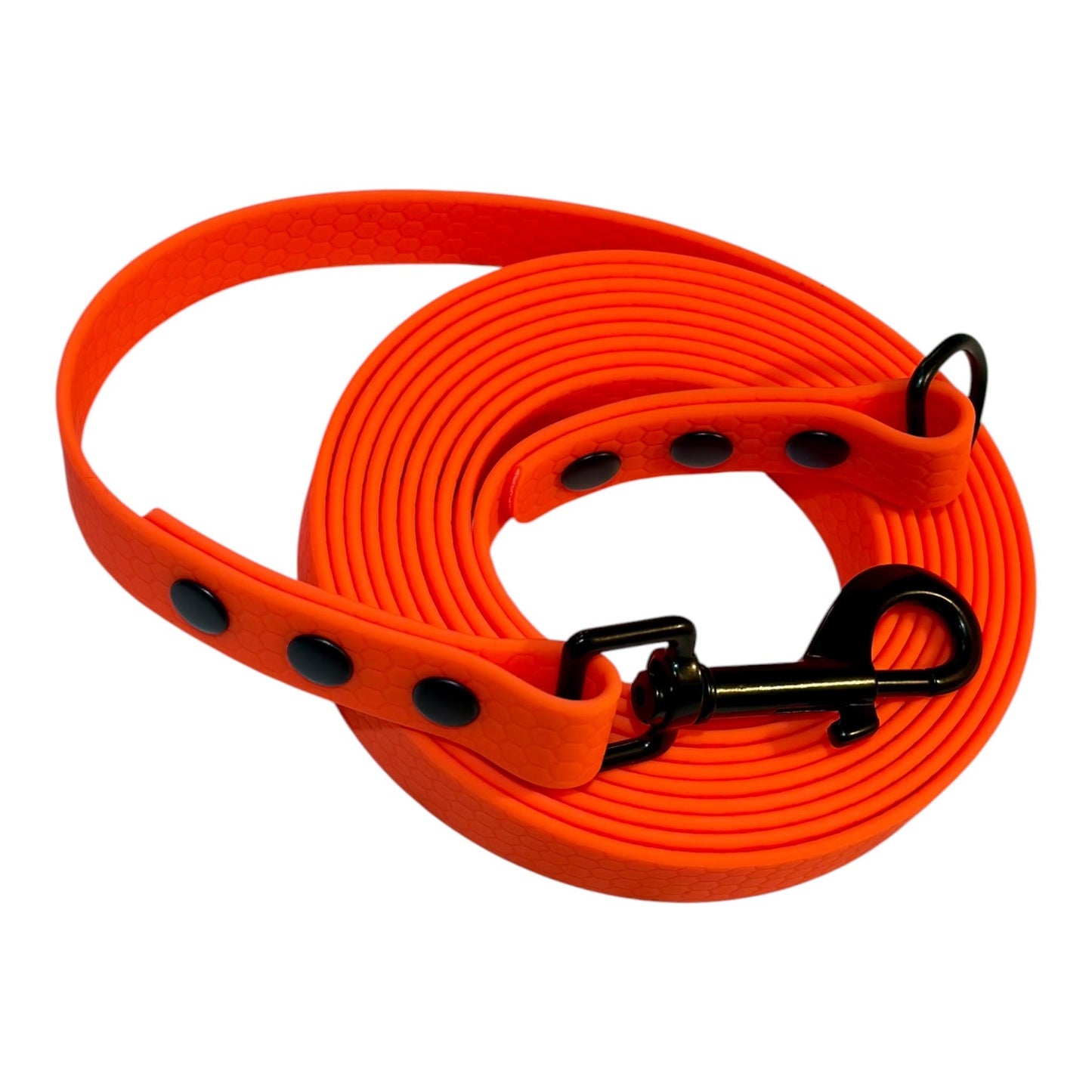 Neon Grippy Waterproof Long Line: Dog Training Mantrailing Leash with Carabiner