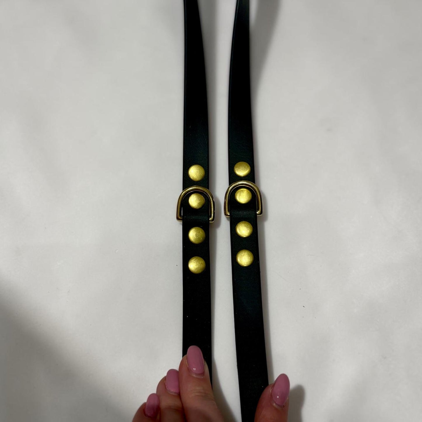Black and Leopard Print Biothane Multiway Training Lead: Double Ended Adjustable Hands-Free Dog Leash