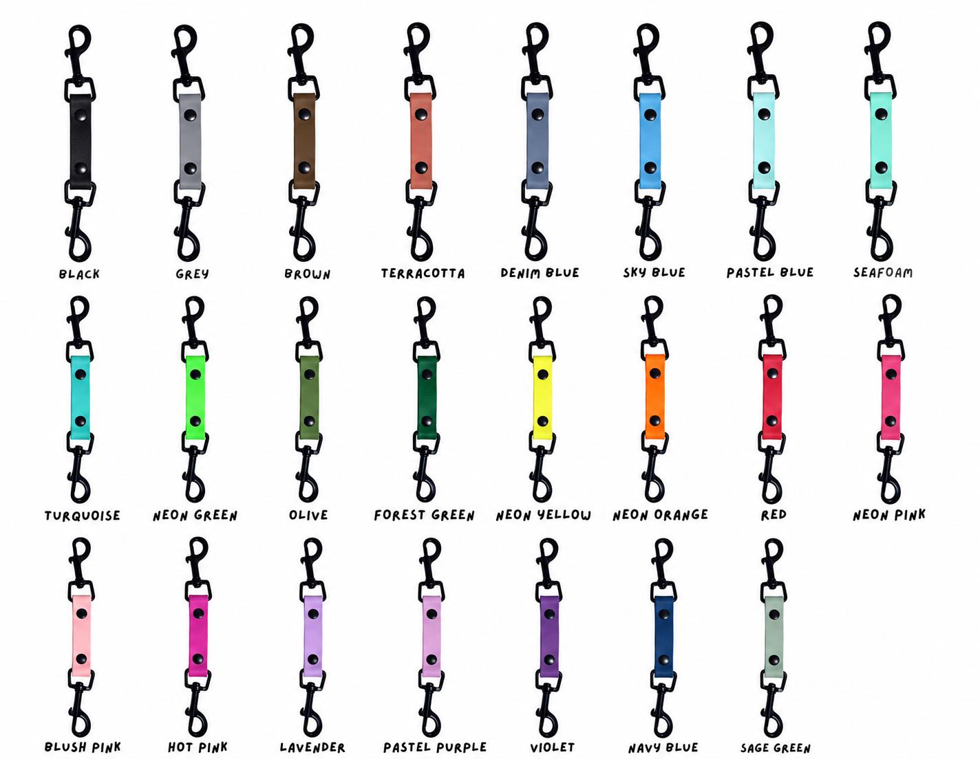 8" Dog Safety Clip / Backup for Prong Collars, Waterproof, Custom Hardware